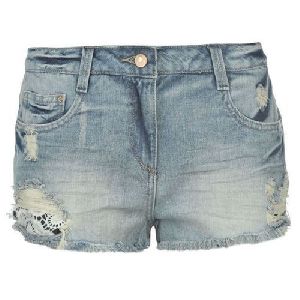 Ladies Blue Denim Short