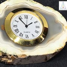 Natural Agate Stone Slices Clock for Home Decoration