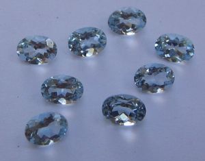 Aquamarine oval cut stone