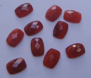 Carnelian cushion rose cut