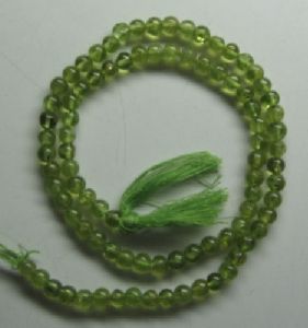 Peridot plain round beads