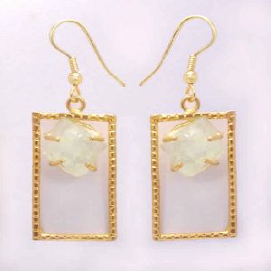 18k Gold Plated Aquamarine Earrings For Women