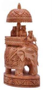 Indian Designer Wooden Handicraft Carving Elephant