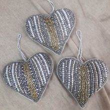 Beautiful bead work Christmas home decorative hanging heart amazing beaded design ornament