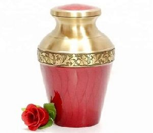 White metal Funeral Enamel Adult Cremation Urns