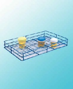 WIRE SAMPLE CONTAINER RACK, EPOXY COATED STEEL