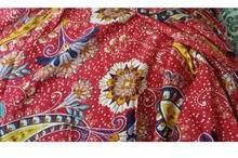 RED RAYON WAX PRINTED FABRIC