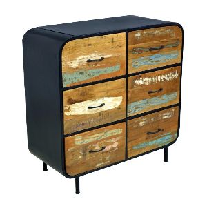 Retro Industrial Six Drawer chest