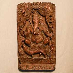 Wooden Handicrafts Wooden Wall Hanging Ganesh ji Sculpture