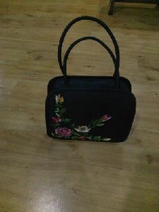 Black Stylish Embroidered Purse