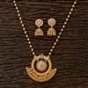 22797 Antique Classic Pendant Set With Gold Platin