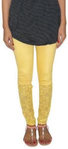 Ladies Half Net Cotton Leggings