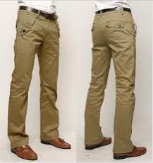 Mens Green Cotton Trouser