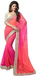 Plain Georgette Saree