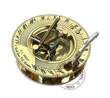 Round Brass Marine Sun Dial Compass