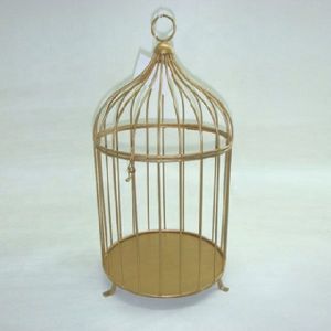 Gold Powder Coated Metal Iron Large Bird Cage