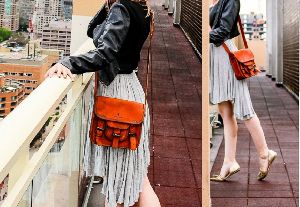 Casual Shoulder Bag with Sling Belt Women & Girl's Handbag Brown Leather Bag for Znt Bags