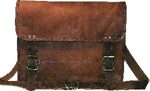 Genuine Leather Collage 13 Inch Laptop Office Messenger Bag