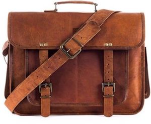 Leather 15 Laptop Briefcase Bag