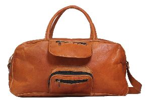 Vintage Handcrafted Leather Duffle Bag