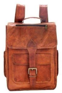 Znt Bags, Handmade Real Brown Leather Backpack Shoulder Bag Rucksack