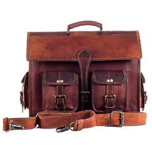 Znt Bags,Leather Shoulder-Briefcase Messenger Bag Mens Handmade