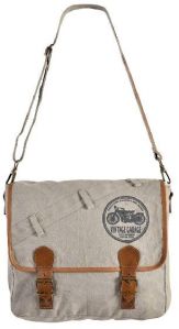 Canvas Leather Handle Laptop Bag