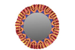 Round Embroidered Mirror Frame