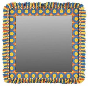 Square Embroidered Mirror Frame