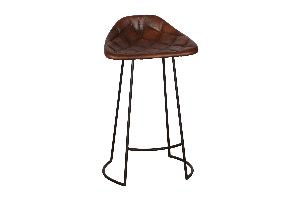 Dark brown Leather bar chair