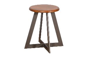 stylish industrial wooden bar stool