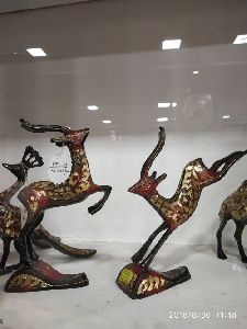 brass deer statues