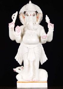 Marble Standing Ganesh Statue