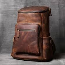 Leather Travel Backpack Bags