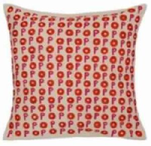 EMBROIDERED TWO COLOR CUSHION COVER