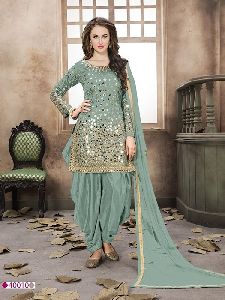 Aanaya twisha Silk fabric Embroidery Salwar Suits Dress Material