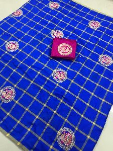 Blue Panetar Sana Silk Embroidered Sarees