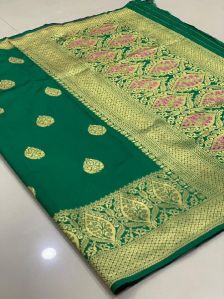 Green Traditional Banarasi Silk Sarees