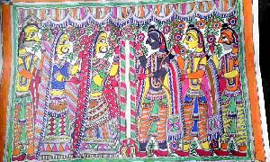 Handmade Paper Madhubani Painting