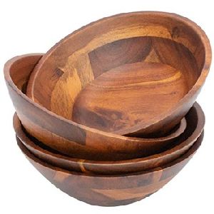 Dinnerware wood Small salad bowl and fruit bowl