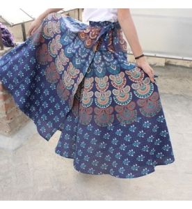 Hippie Indian Mandala Wrap Round Skirt