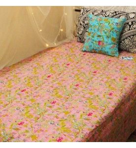 Pink Paradise Kantha Quilt