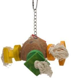 BirdSpot Coco Satellite Block Hanging Bird Toy