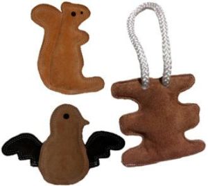 Pet Puppy Leather Chew Squeaker Sound Toys