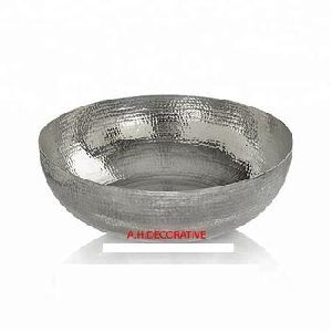 Silver Hammered Champagne Cooler Bowl