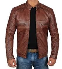 Mens Casual Leather Jacket