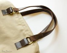 Tote bag leather handles