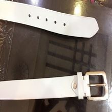 White Leather Casual Belts for Men