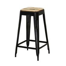 Cafe Stool with Wooden Top
