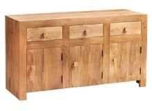 Indian Solid Wooden Furniture Three Door Three Drawer